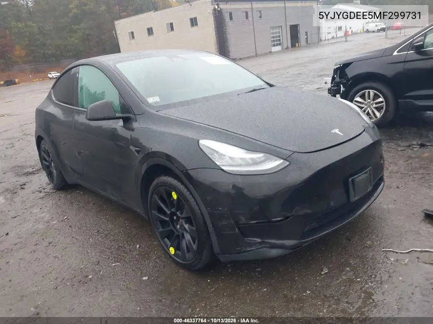 TESLA MODEL Y 2021, VIN 5YJYGDEE5MF299731