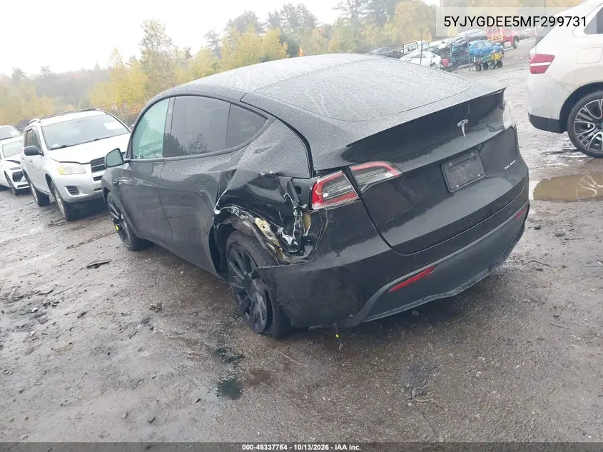 2021 TESLA MODEL Y VIN 5YJYGDEE5MF299731 — фото 3