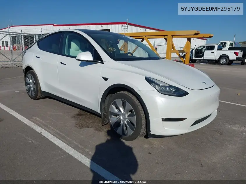 TESLA MODEL Y 2021, VIN 5YJYGDEE0MF295179