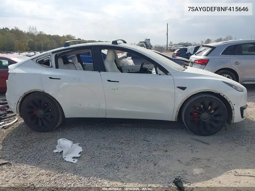 2022 TESLA MODEL Y VIN 7SAYGDEF8NF415646 — фото 13