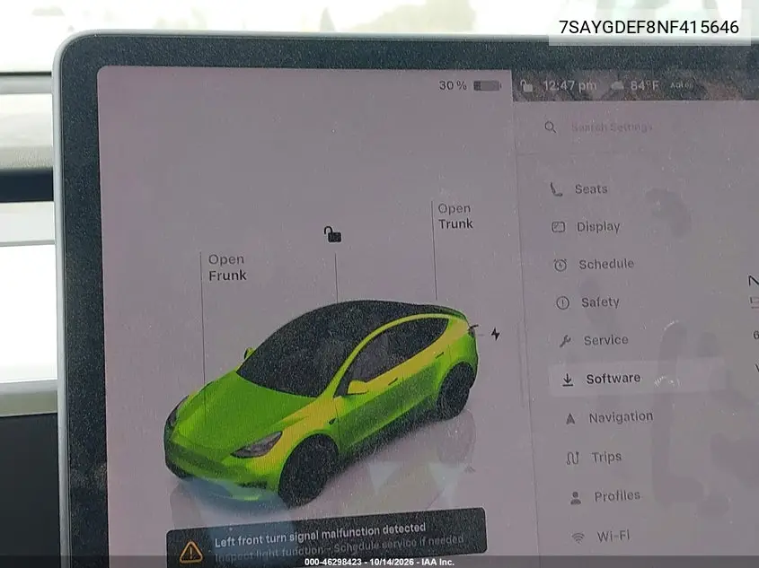 2022 TESLA MODEL Y VIN 7SAYGDEF8NF415646 — фото 17