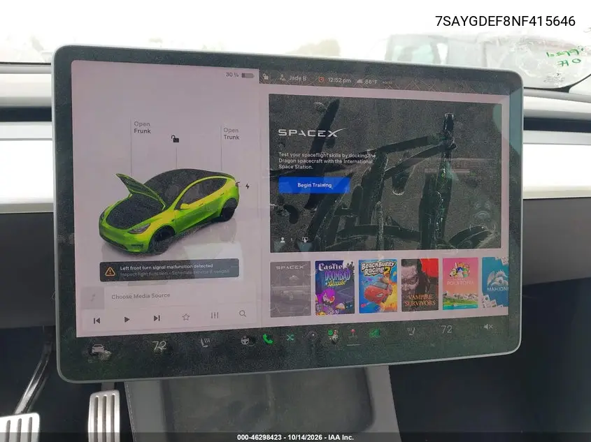2022 TESLA MODEL Y VIN 7SAYGDEF8NF415646 — фото 18