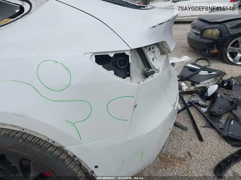 2022 TESLA MODEL Y VIN 7SAYGDEF8NF415646 — фото 21