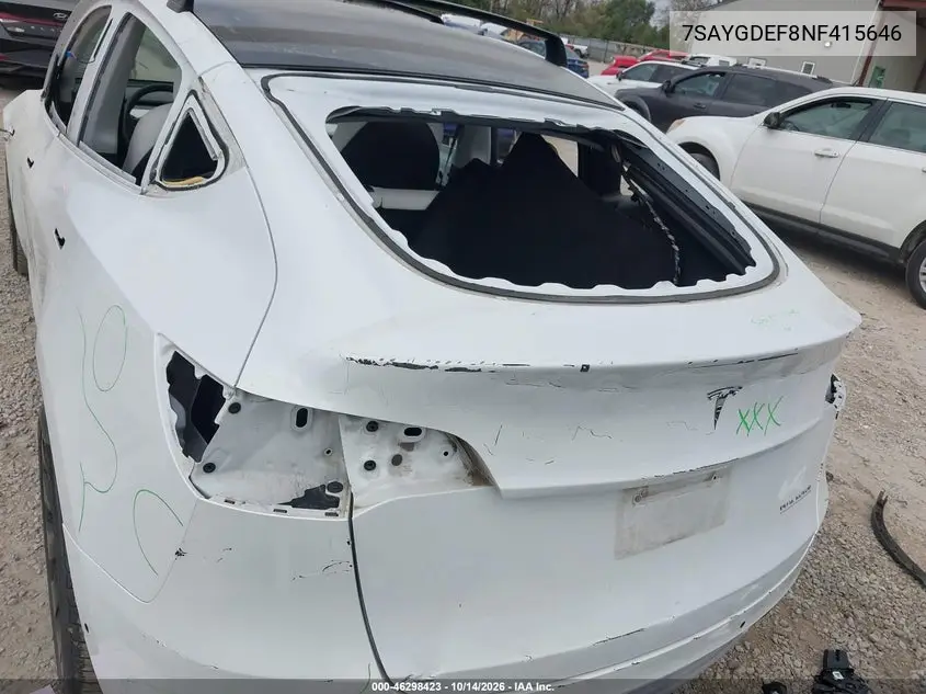 2022 TESLA MODEL Y VIN 7SAYGDEF8NF415646 — фото 23