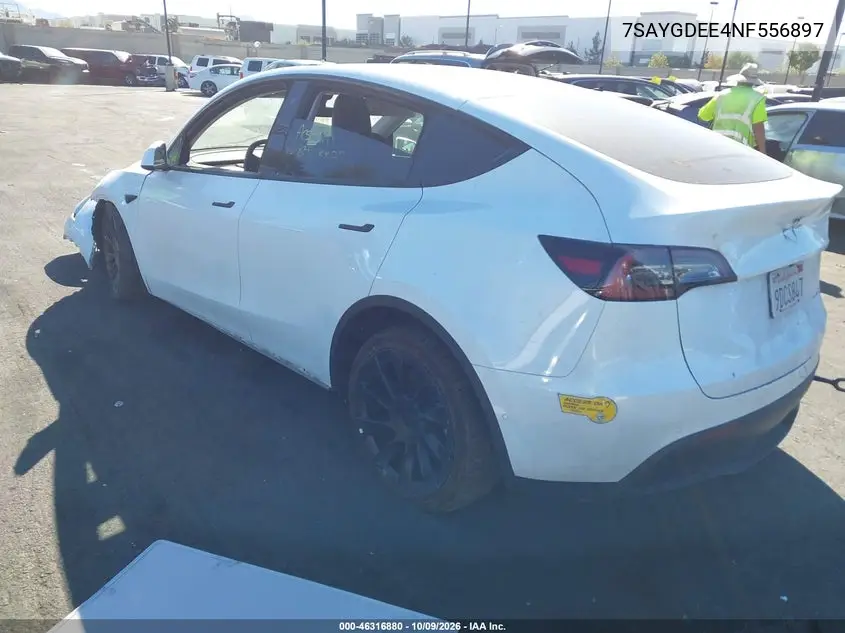 2022 TESLA MODEL Y VIN 7SAYGDEE4NF556897 — фото 3