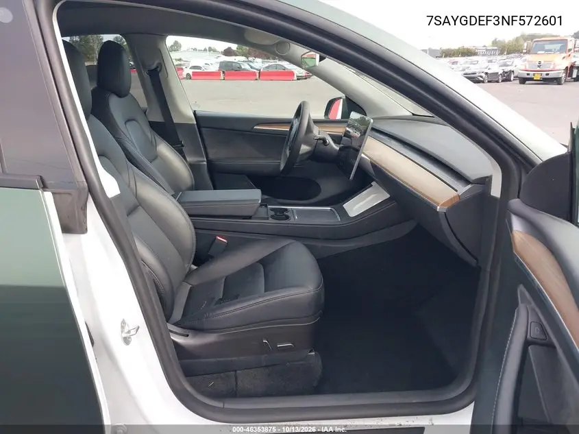 2022 TESLA MODEL Y VIN 7SAYGDEF3NF572601 — фото 5