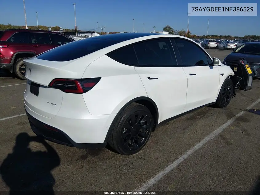 2022 TESLA MODEL Y VIN 7SAYGDEE1NF386529 — фото 4