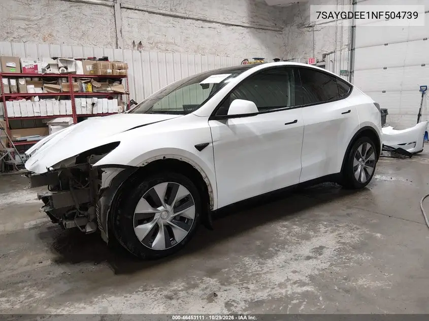 2022 TESLA MODEL Y VIN 7SAYGDEE1NF504739 — фото 2