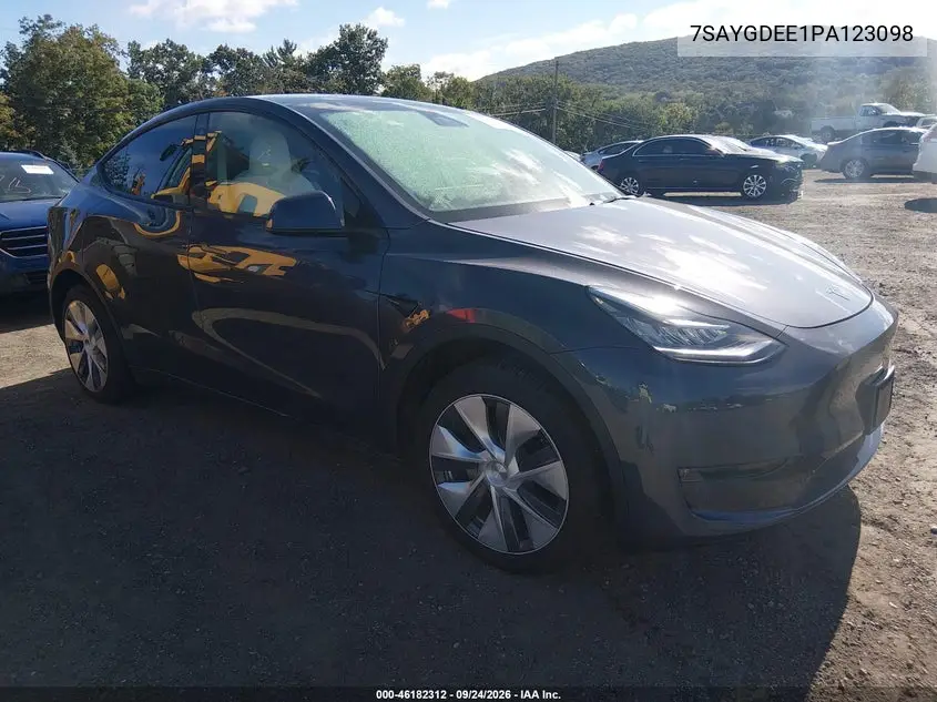 TESLA MODEL Y 2023, VIN 7SAYGDEE1PA123098