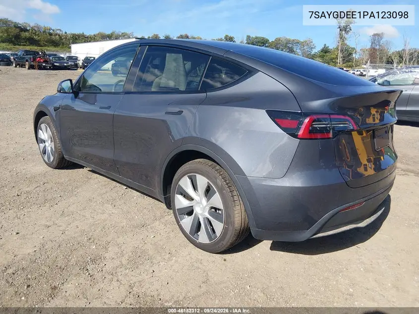 2023 TESLA MODEL Y VIN 7SAYGDEE1PA123098 — фото 3