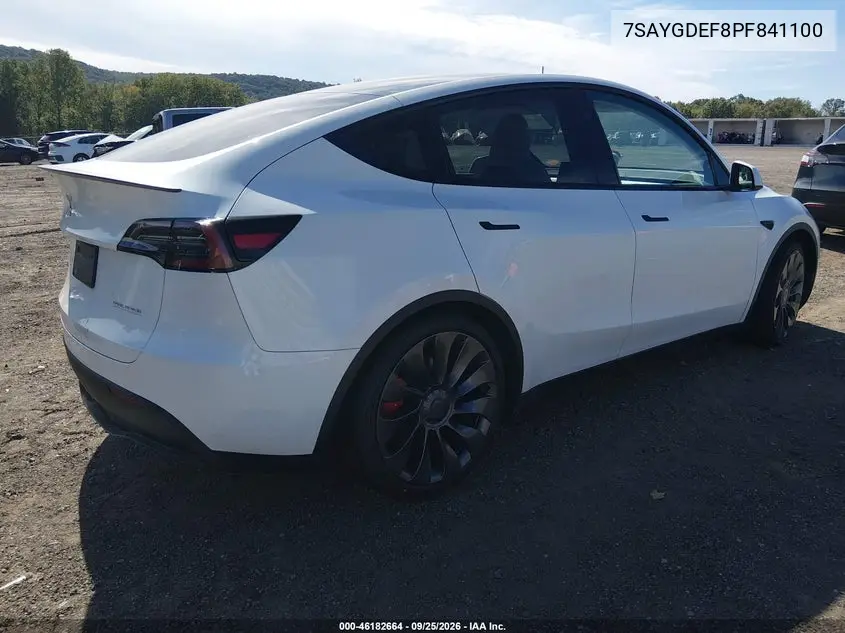 2023 TESLA MODEL Y VIN 7SAYGDEF8PF841100 — фото 4