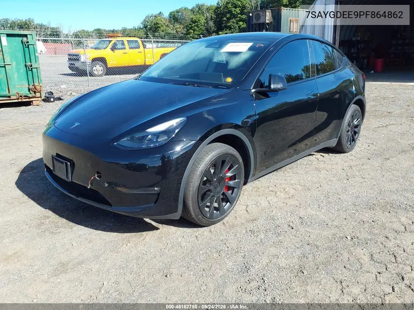 2023 TESLA MODEL Y VIN 7SAYGDEE9PF864862 — фото 2