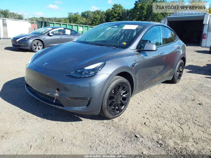 2023 TESLA MODEL Y VIN 7SAYGDEE9PF889969 — фото 2
