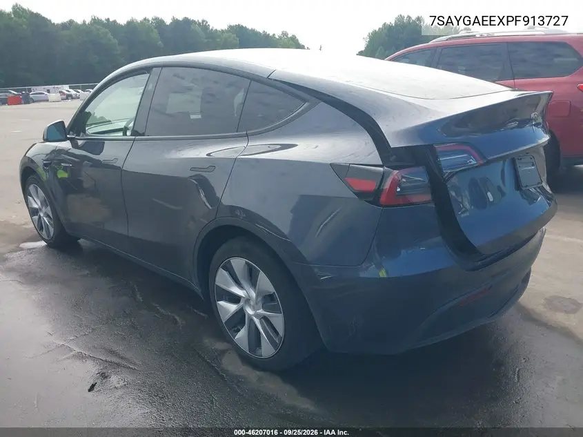 2023 TESLA MODEL Y VIN 7SAYGAEEXPF913727 — фото 3