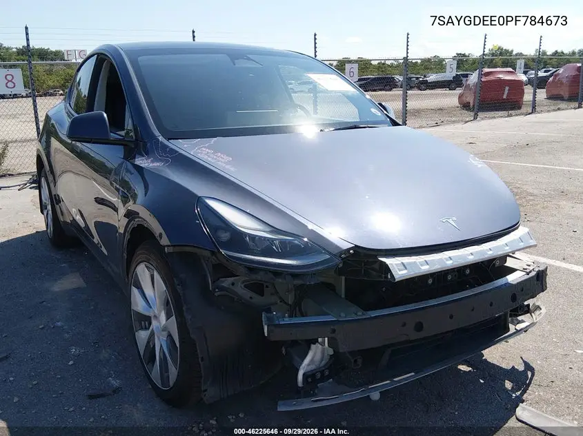 TESLA MODEL Y 2023, VIN 7SAYGDEE0PF784673