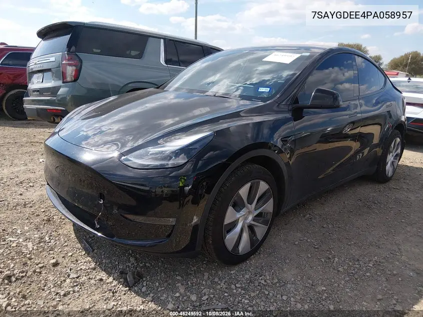 2023 TESLA MODEL Y VIN 7SAYGDEE4PA058957 — фото 2