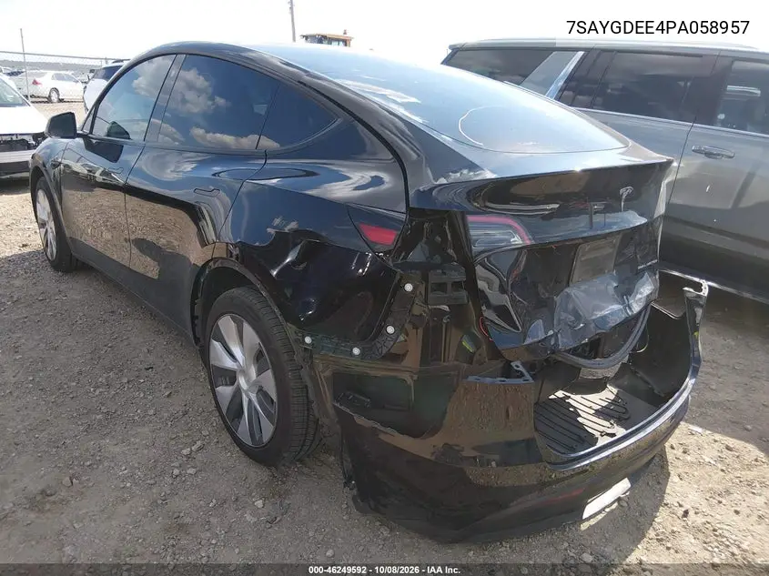 2023 TESLA MODEL Y VIN 7SAYGDEE4PA058957 — фото 3