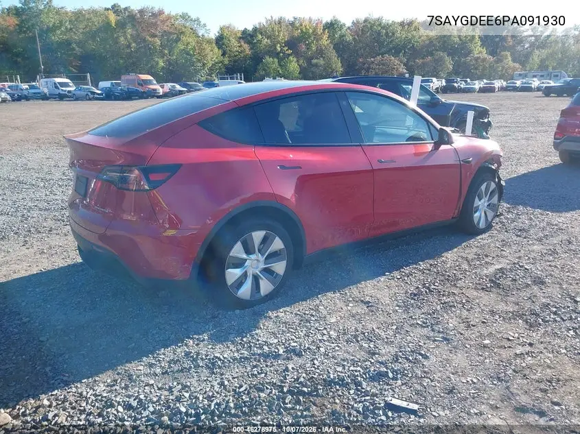 2023 TESLA MODEL Y VIN 7SAYGDEE6PA091930 — фото 4