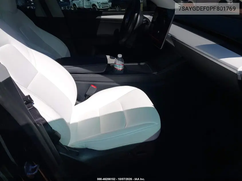 2023 TESLA MODEL Y VIN 7SAYGDEF0PF801769 — фото 5