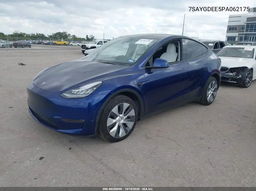 2023 TESLA MODEL Y VIN 7SAYGDEE5PA062175 — фото 2