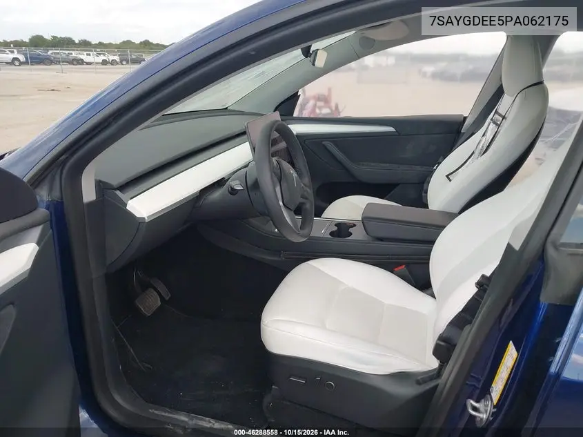 2023 TESLA MODEL Y VIN 7SAYGDEE5PA062175 — фото 5