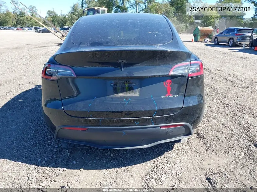2023 TESLA MODEL Y VIN 7SAYGDEE3PA177308 — фото 16