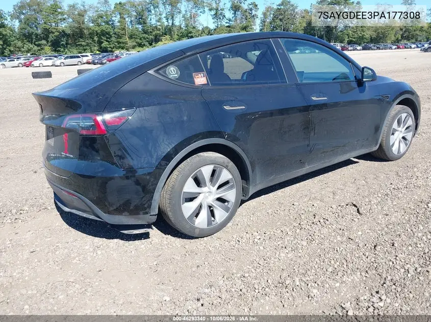 2023 TESLA MODEL Y VIN 7SAYGDEE3PA177308 — фото 4