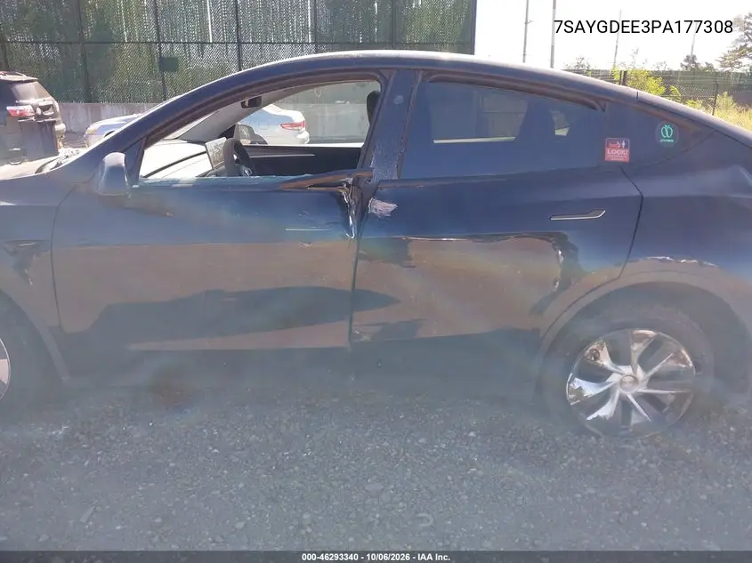 2023 TESLA MODEL Y VIN 7SAYGDEE3PA177308 — фото 6