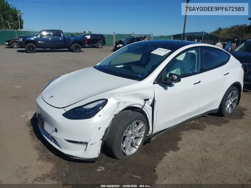 2023 TESLA MODEL Y VIN 7SAYGDEE9PF672583 — фото 2