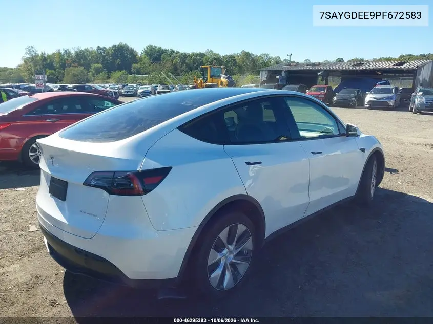 2023 TESLA MODEL Y VIN 7SAYGDEE9PF672583 — фото 4