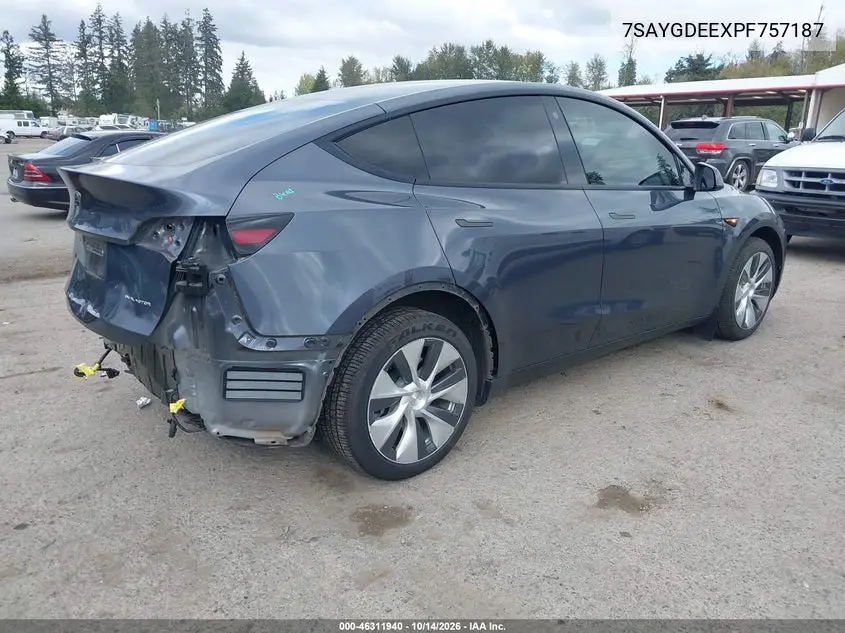 2023 TESLA MODEL Y VIN 7SAYGDEEXPF757187 — фото 4