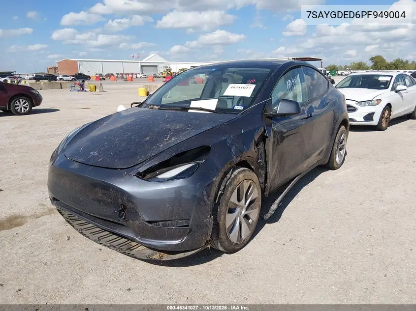 2023 TESLA MODEL Y VIN 7SAYGDED6PF949004 — фото 2