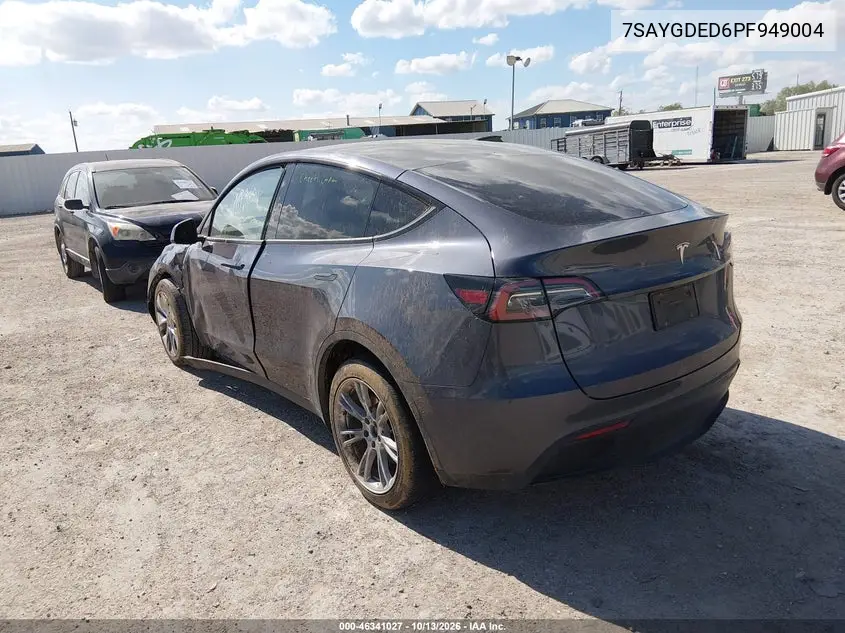 2023 TESLA MODEL Y VIN 7SAYGDED6PF949004 — фото 3