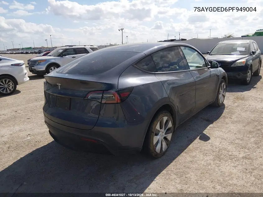 2023 TESLA MODEL Y VIN 7SAYGDED6PF949004 — фото 4