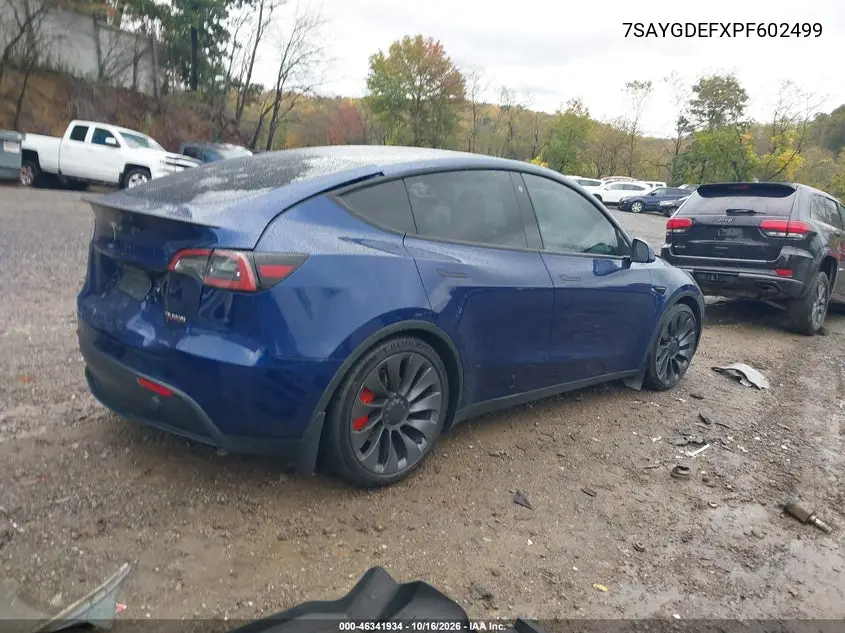 2023 TESLA MODEL Y VIN 7SAYGDEFXPF602499 — фото 4
