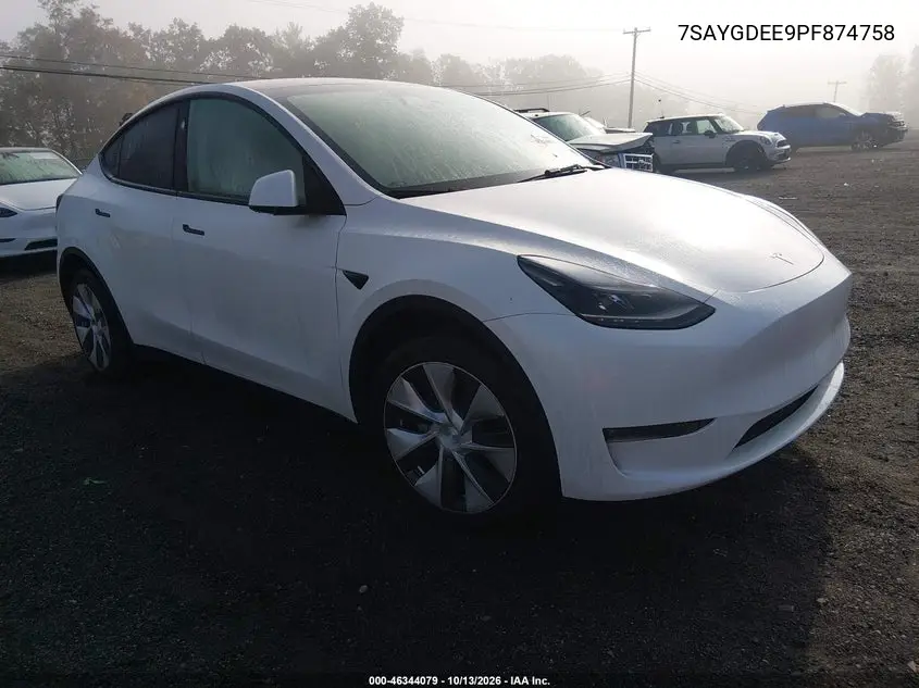 TESLA MODEL Y 2023, VIN 7SAYGDEE9PF874758