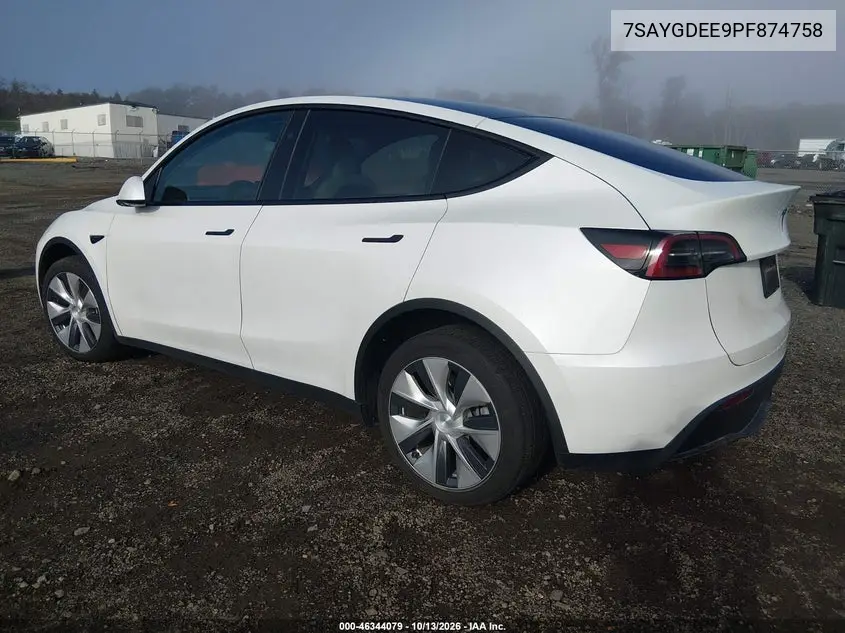 2023 TESLA MODEL Y VIN 7SAYGDEE9PF874758 — фото 3