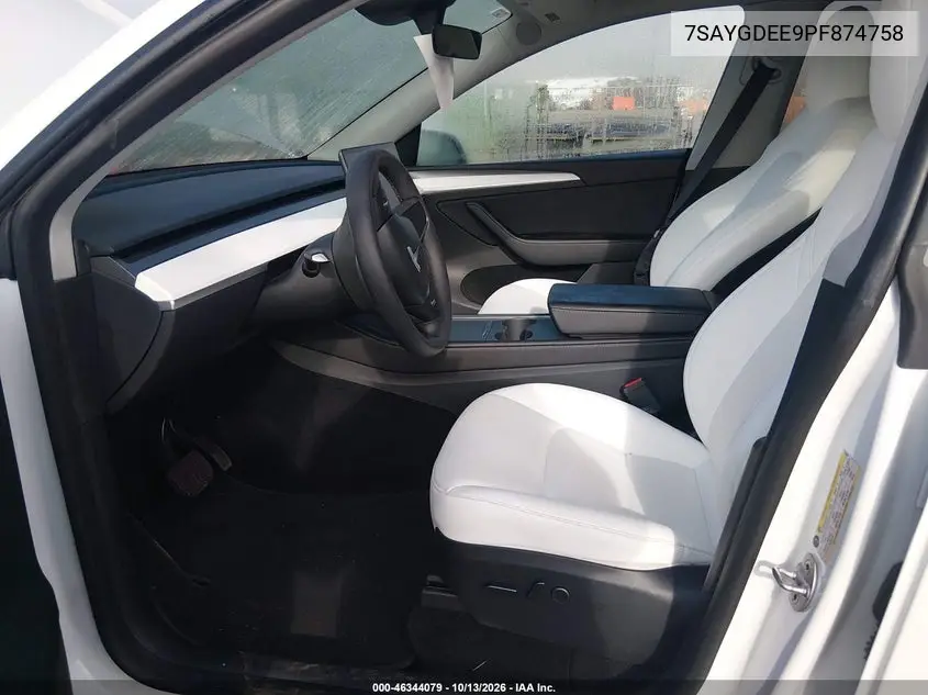 2023 TESLA MODEL Y VIN 7SAYGDEE9PF874758 — фото 5