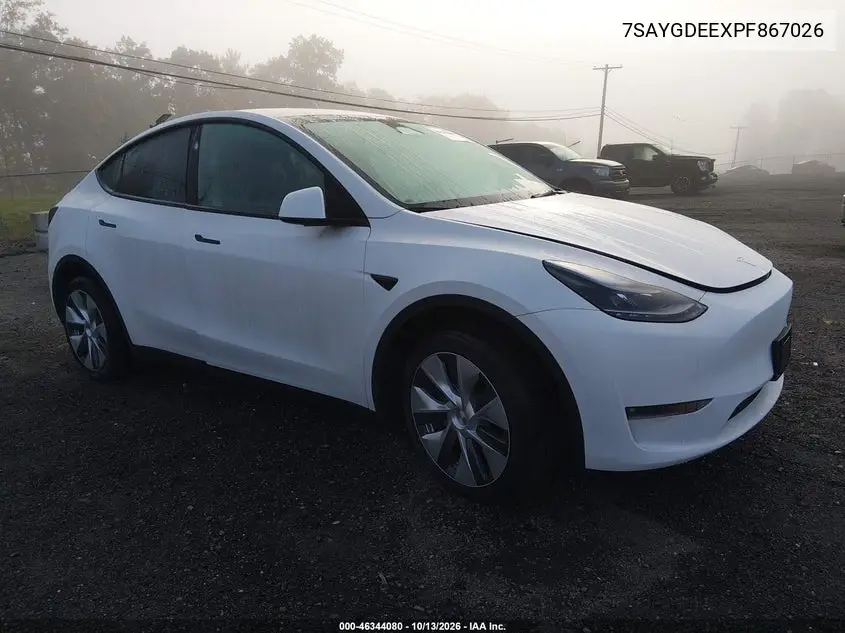 TESLA MODEL Y 2023, VIN 7SAYGDEEXPF867026