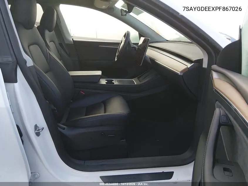 2023 TESLA MODEL Y VIN 7SAYGDEEXPF867026 — фото 5