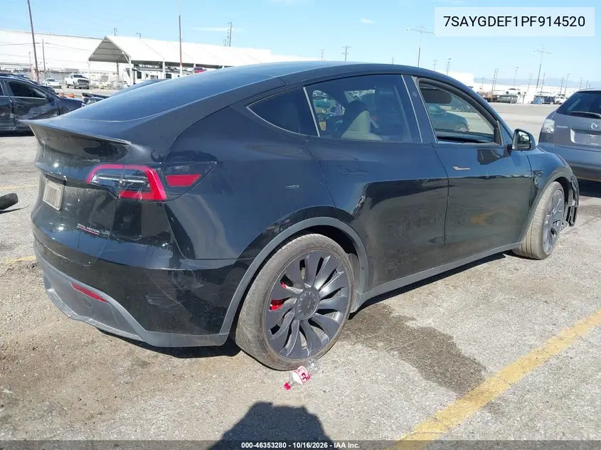 2023 TESLA MODEL Y VIN 7SAYGDEF1PF914520 — фото 4