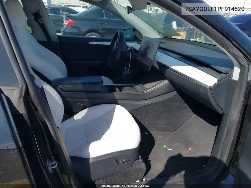 2023 TESLA MODEL Y VIN 7SAYGDEF1PF914520 — фото 5