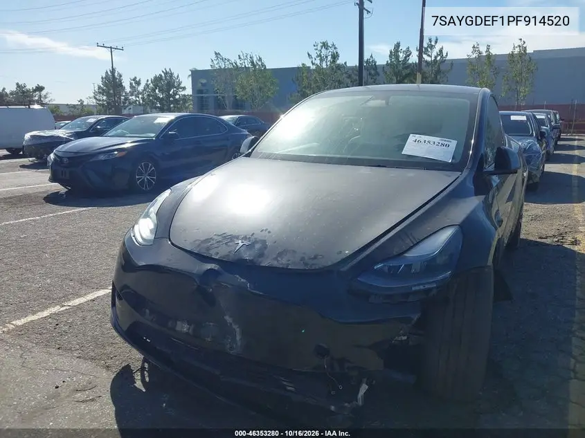 2023 TESLA MODEL Y VIN 7SAYGDEF1PF914520 — фото 6
