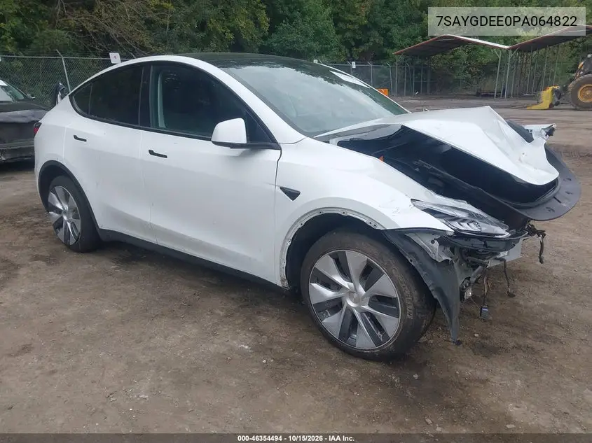 TESLA MODEL Y 2023, VIN 7SAYGDEE0PA064822
