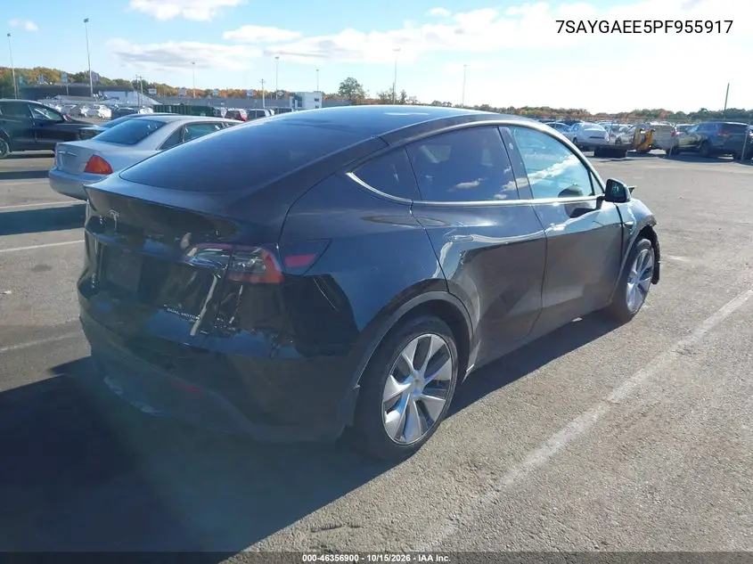 2023 TESLA MODEL Y VIN 7SAYGAEE5PF955917 — фото 4