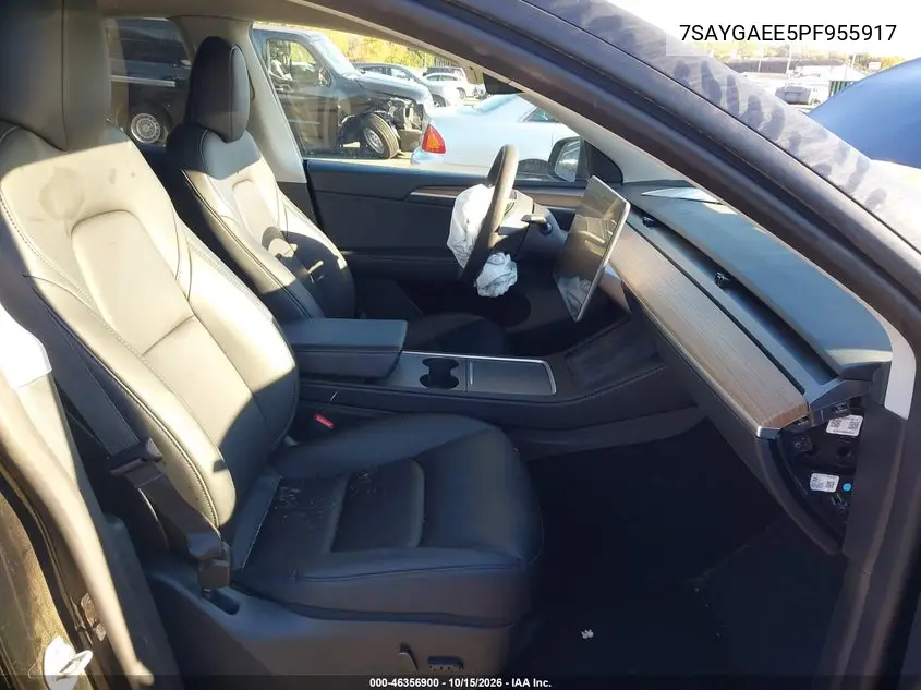 2023 TESLA MODEL Y VIN 7SAYGAEE5PF955917 — фото 5