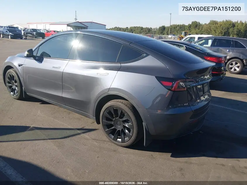 2023 TESLA MODEL Y VIN 7SAYGDEE7PA151200 — фото 3