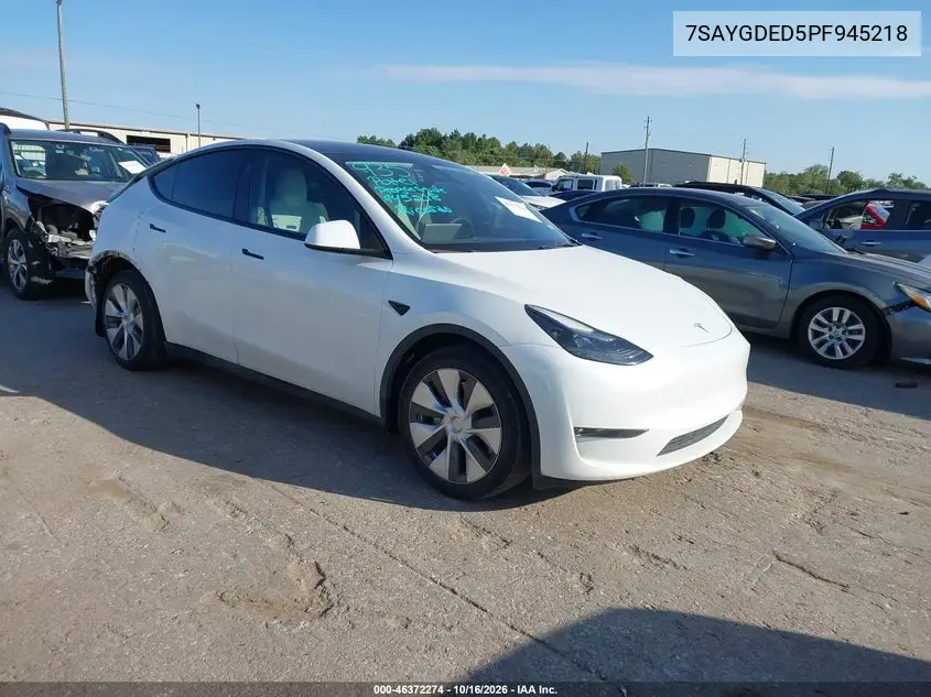 TESLA MODEL Y 2023, VIN 7SAYGDED5PF945218