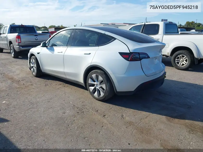 2023 TESLA MODEL Y VIN 7SAYGDED5PF945218 — фото 3