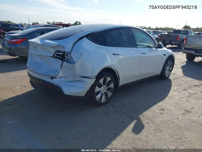 2023 TESLA MODEL Y VIN 7SAYGDED5PF945218 — фото 4